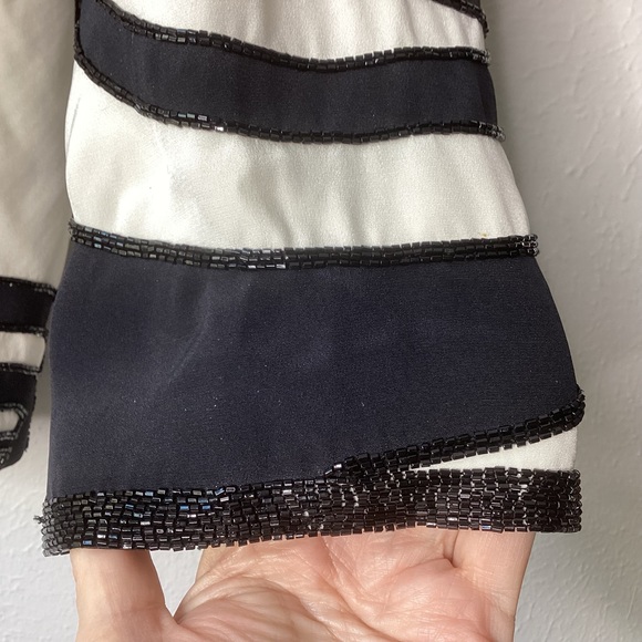 St. John Silk Beaded Jacket 10 - Picture 9 of 12